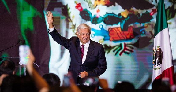 Ông López Obrador, người vừa giành chiến thắng trong cuộc bầu cử Tổng thống ở Mexico. Ảnh: New York Times